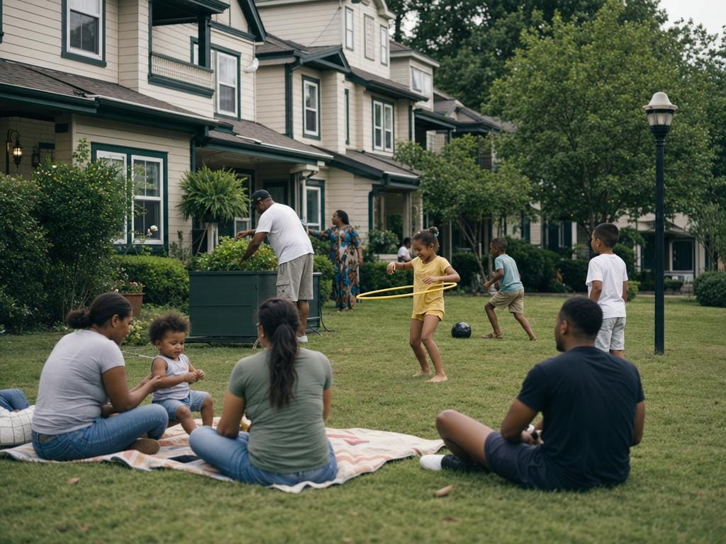 Neighbors planning cooperative housing together